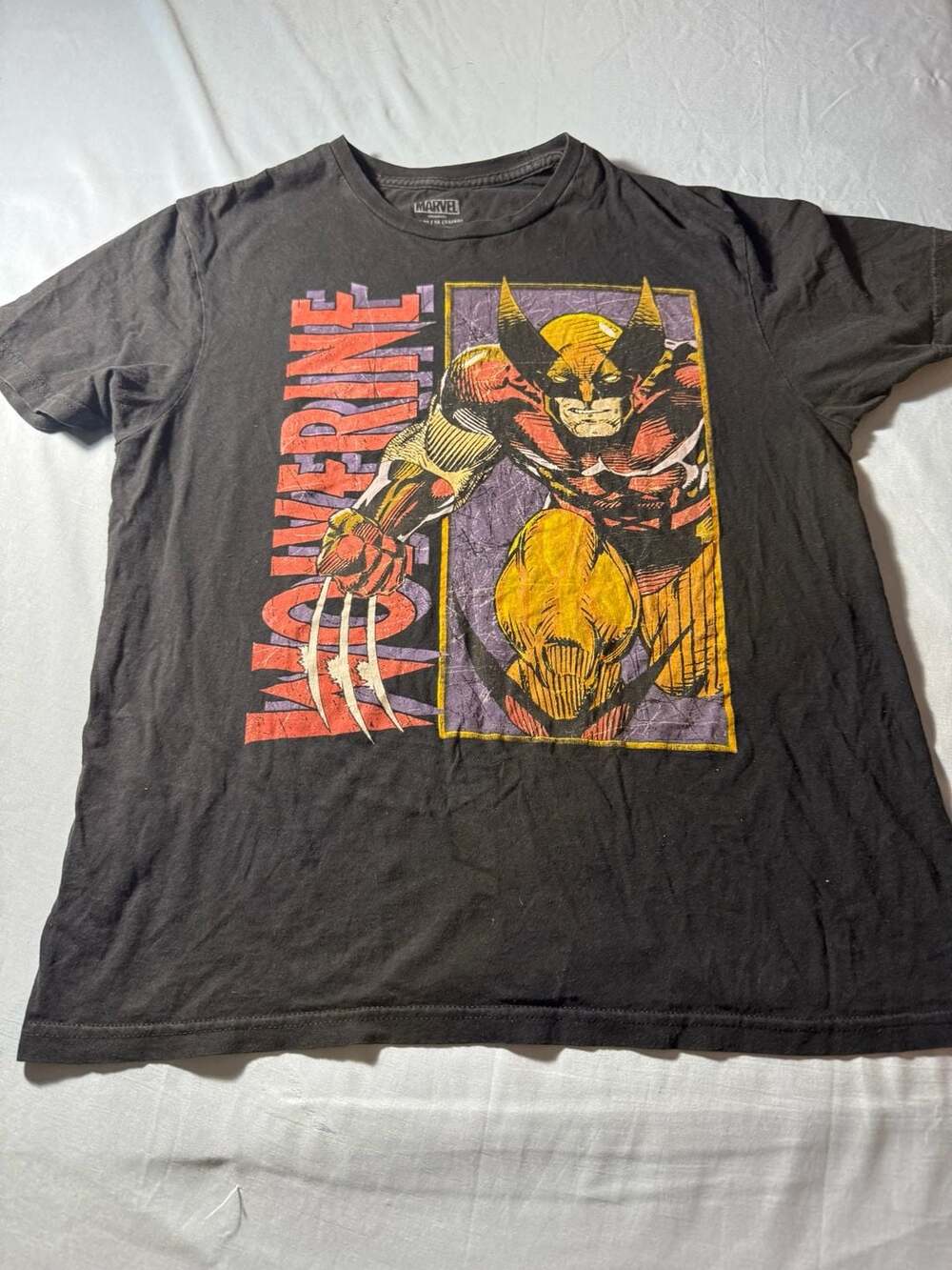 Marvel Wolverine Classic Brown X-Men Graphic T-Shirt Black Size M